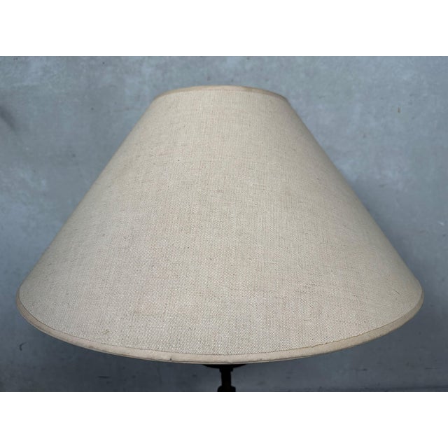 Vintage Spanish Brutalist Table Lamp in Wrought Iron, 1960s For Sale - Image 12 of 13