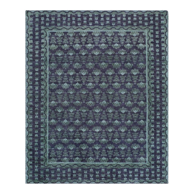 Azule Handmade Rug Forest Green 2x3 For Sale