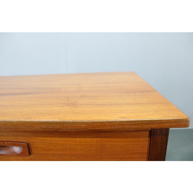 Mid-Century Danish Freestanding Teak Writing Desk, 1960s For Sale - Image 10 of 15