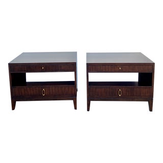 Barbara Barry for Henredon Nightingale Walnut Nightstands - a Pair For Sale