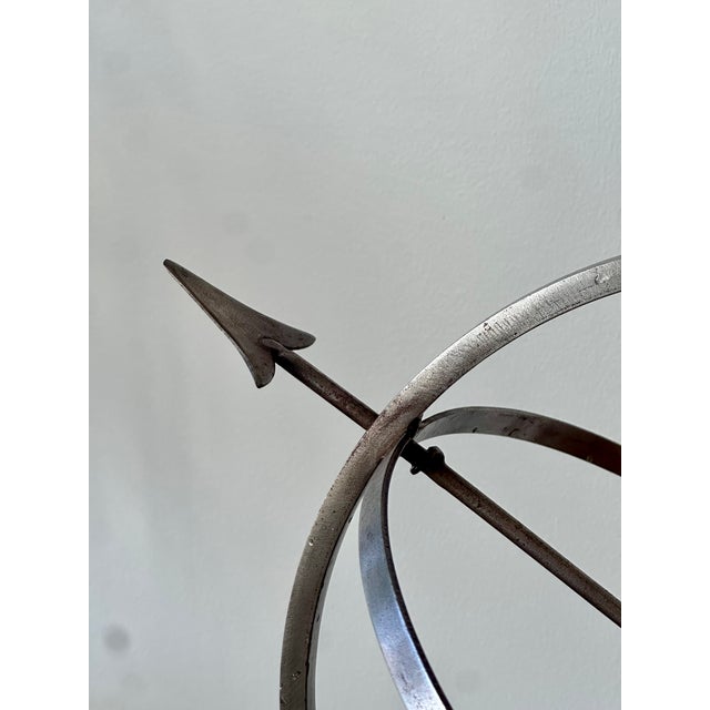 Silver Vintage Mid-Century Armillary Sphere | Metal Celestial Sculpture For Sale - Image 8 of 17