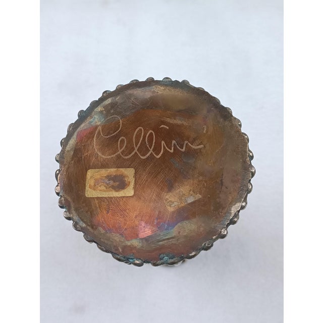 Metal Vintage Bronze Vases, 1970s, Set of 2 For Sale - Image 7 of 11