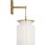 Modern Ray Booth for Visual Comfort Signature Elias 23" Sconce in Antique-Burnished Brass with White Glass For Sale - Image 3 of 8