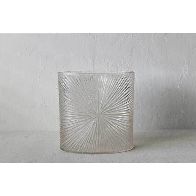 Sally Designs Style Oval Textured Acrylic Waste Basket For Sale In Miami - Image 6 of 10