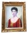 Original Vintage Female Portrait Painting Gilt Wood Frame For Sale
