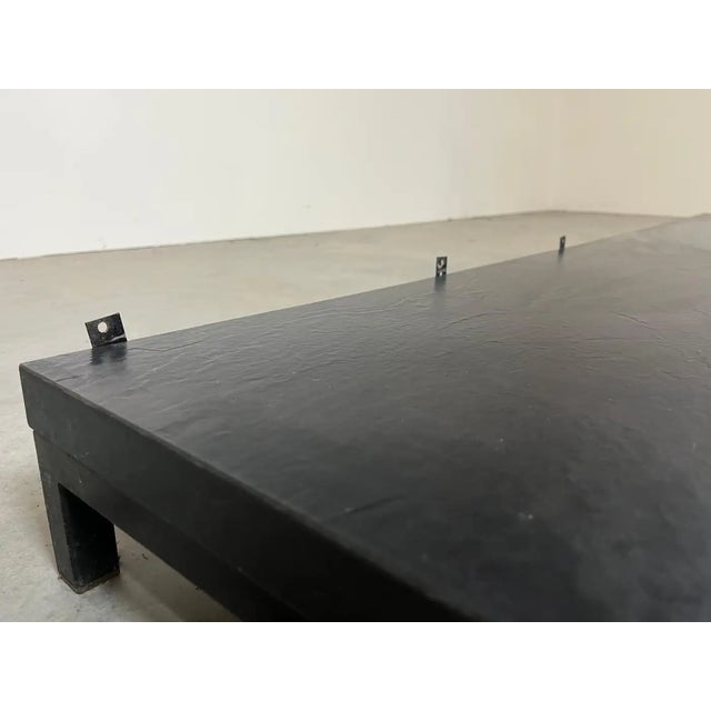 Renzo Rutili Style Yellow and Black Campaign Chest of Drawers With Low Bench For Sale In Philadelphia - Image 6 of 10