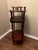 Vintage Solid Wood 3-Tier Round Accent Table W/ Drawer – Early American Colonial Style For Sale - Image 4 of 9