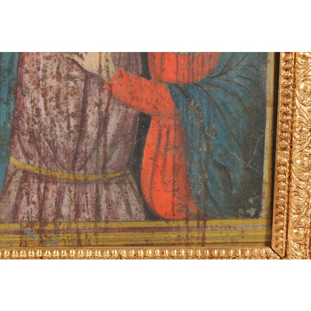 Madonna and Child, Oil on Tin, Late 19th Century For Sale - Image 10 of 11