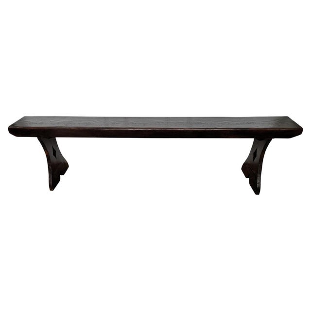 Italian Antique Wooden Bench, 1890s For Sale - Image 10 of 10