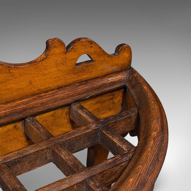 Antique Country House Hall Stand, Scottish, Demi Lune, Oak, Umbrella, Victorian For Sale - Image 9 of 12