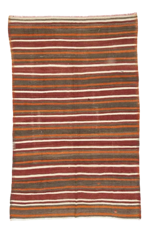 Striped Vintage Turkish Kilim Rug