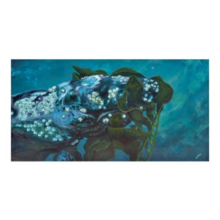 "Pearl Eating Kelp" by Lise Lang Crowley Impressionist Oil Painting 2003 For Sale