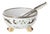 Porcelain Salad Bowl with Serving Utensils, Set of 3 For Sale