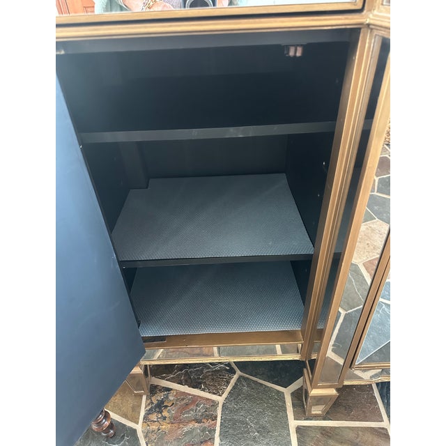 Brass Amelie Horchow Neiman Marcus Mirrored Sideboard Buffet For Sale - Image 8 of 9