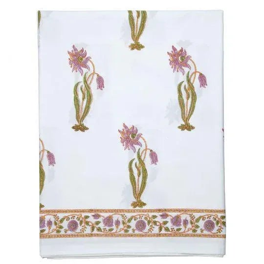 Not Yet Made - Made To Order Florence Twin-XL Bed Lilac & Green Flat Sheet For Sale - Image 5 of 6