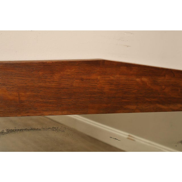 Gustav Stickley Antique Mission Oak Wall Mirror With Coat Hooks #66 For Sale - Image 12 of 18