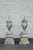 High Quality Classical Style Cast Stone Garden Urns With Lids Raised On Matching Pedestals. Urn Bodies Decorated With Swag...