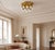 Mid-Century Modern Mid-Century Modern Brass Ceiling Lights with Glass Globes from TZ Leuchten, Germany, 1980s, Set of 2 For Sale - Image 3 of 11