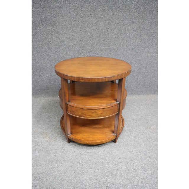 Art Deco Art Deco Style Mahogany Drum Style Table For Sale - Image 3 of 7