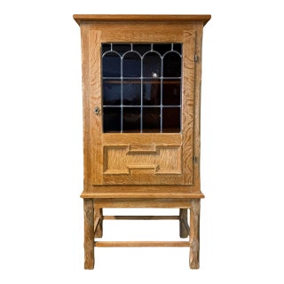 Henning Kjærnulf Carved Oak Cupboard, Denmark, 1960s, Attributed For Sale
