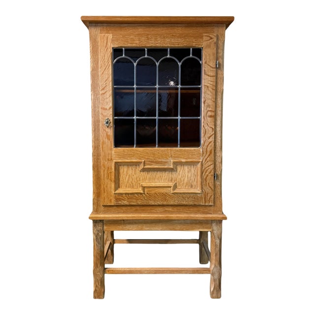 Henning Kjærnulf Carved Oak Cupboard, Denmark, 1960s, Attributed For Sale