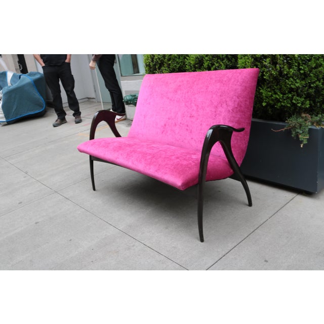 1950s Sculptural Italian Mid-Century Settee by Malatesta and Mason For Sale - Image 4 of 4