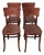 Victorian Bent Oak Side Chair W/ Floral Seat by Thonet Hermanos, Set of 4 For Sale