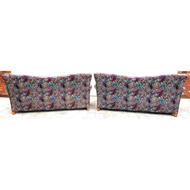 Textile Thayer Coggin Sofas Tropical Pair For Sale - Image 7 of 12