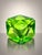 1920s Vintage Art Deco Green Uranium Glass Faceted Ashtray by Moser, Czechoslovakia, 1930 For Sale - Image 5 of 7