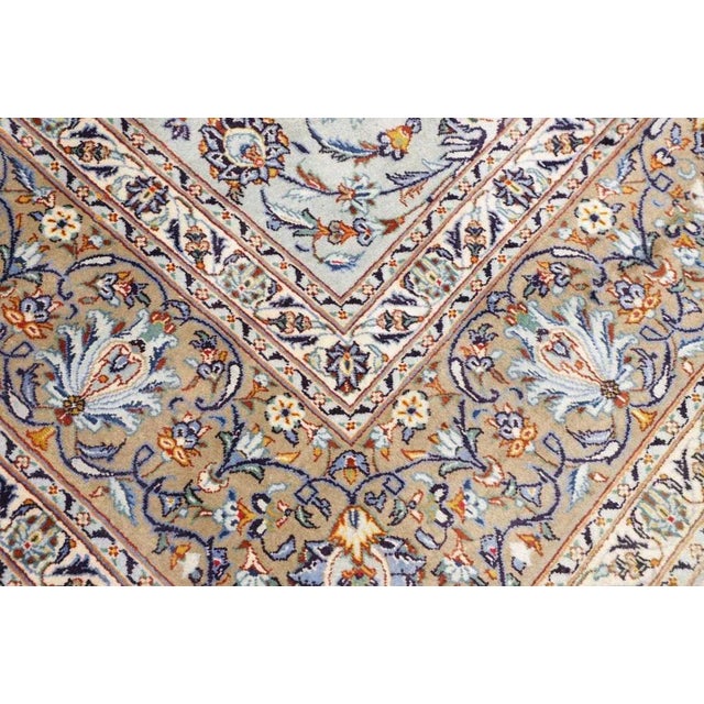 Kashan Rug with Floral Pattern For Sale - Image 6 of 11
