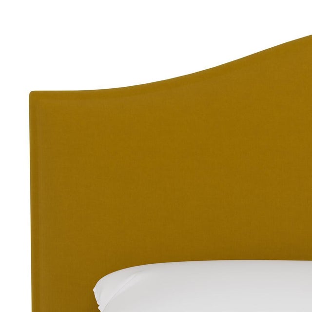 Full Camelback Bed in Monaco Citronella For Sale - Image 4 of 6