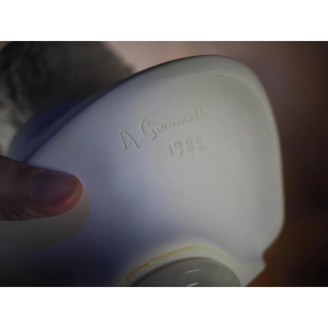 Alabaster Vintage Arnaldo Giannelli Victor Hugo Alabaster Bust For Sale - Image 8 of 9