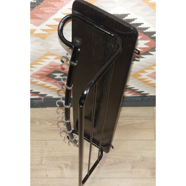 Bauhaus Black Wardrobe Rack in Wood and Metal For Sale - Image 4 of 8