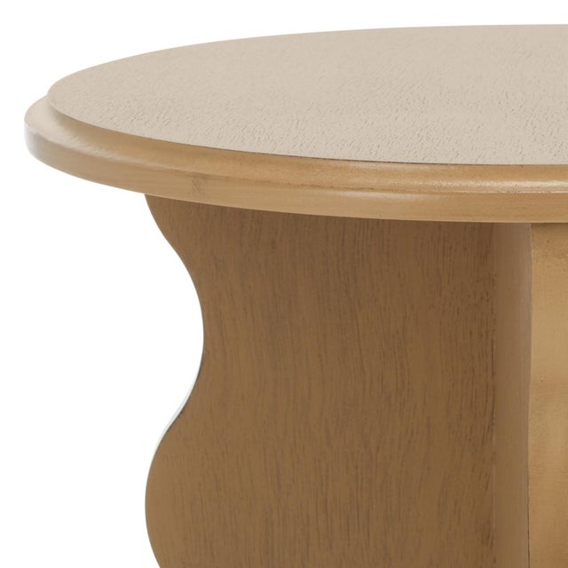 Spritely Home Lilith Wavy Accent Table in Desert Brown For Sale - Image 4 of 8