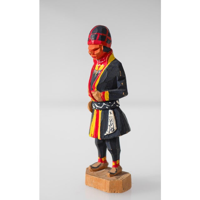 Mid-20th Century Scandinavian Traditional Hand-Carved Saami Figure from Georg Jonsson, 1950s For Sale - Image 18 of 18