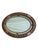 Wood Antique Oval Mirror with Carved Wood Frame For Sale - Image 7 of 7