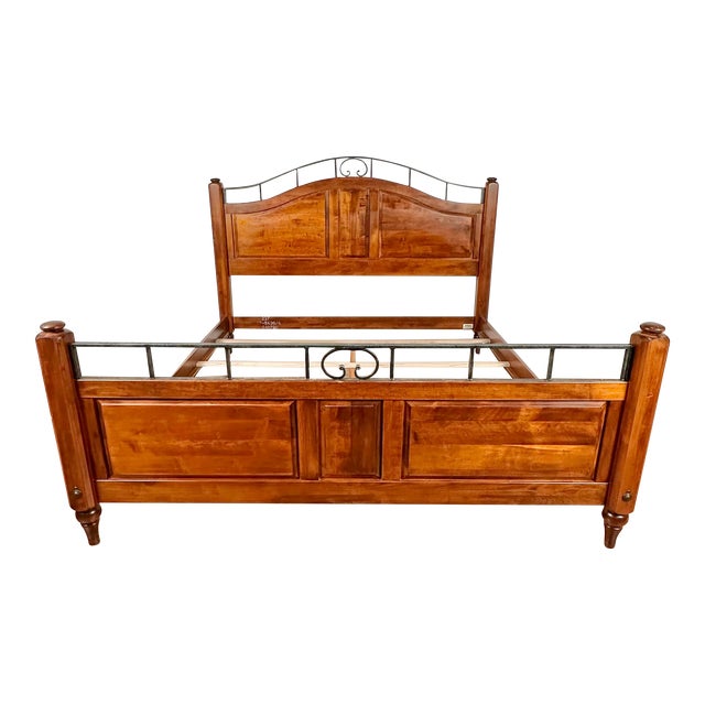 Ethan Allen Country Crossings Maple King Bed Frame Chairish