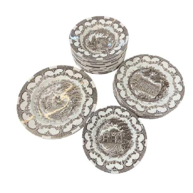 Stafforshire Dinner Service, 1920s, Set of 27 For Sale - Image 3 of 9