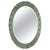 Large Oval Sage Green Double Beveled Mirror from Cristal Art, Italy, 1950s For Sale - Image 11 of 11