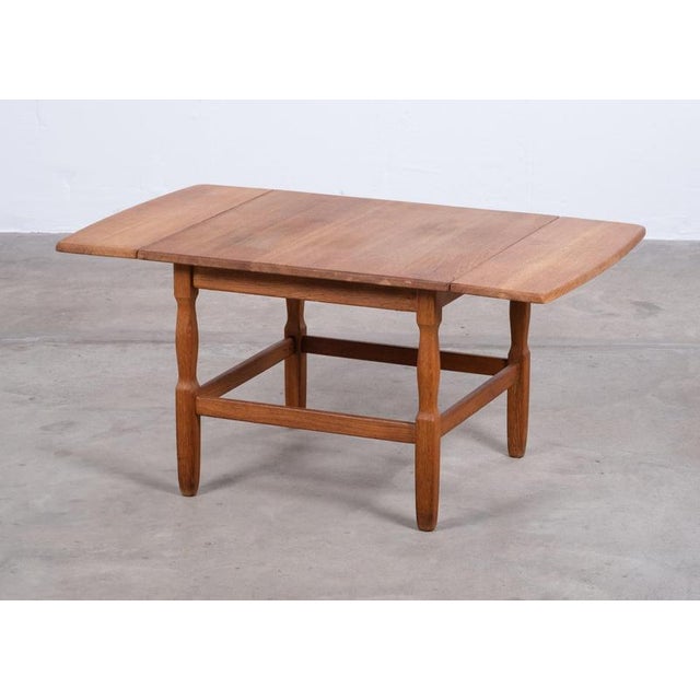 Brutalist Square Oak Coffee Table by Henning Kjærnulf, Denmark, 1960 For Sale - Image 3 of 9