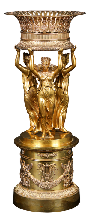 Antique Gilded Bronze Centerpiece Empire, France, 1825