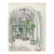 1940s Grace Spongberg Bosque House Courtyard New Orleans Drawing For Sale