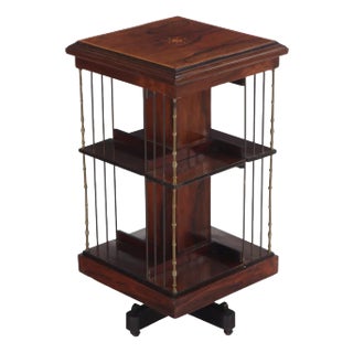 An English Rosewood Revolving Bookcase, C. 1890. For Sale