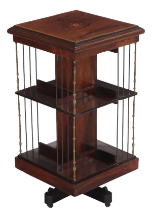 An English Rosewood Revolving Bookcase, C. 1890.