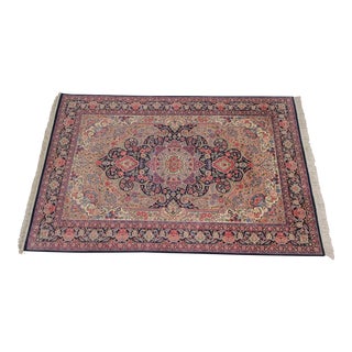 1980s Fine Quality Sarouk Pattern Approx. 6 X 9 Wool Rug For Sale
