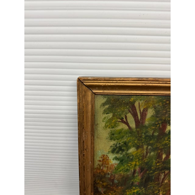 Circa 1958 H. Hansen "Picnic in Meadow" Original Painting, Framed For Sale - Image 12 of 12