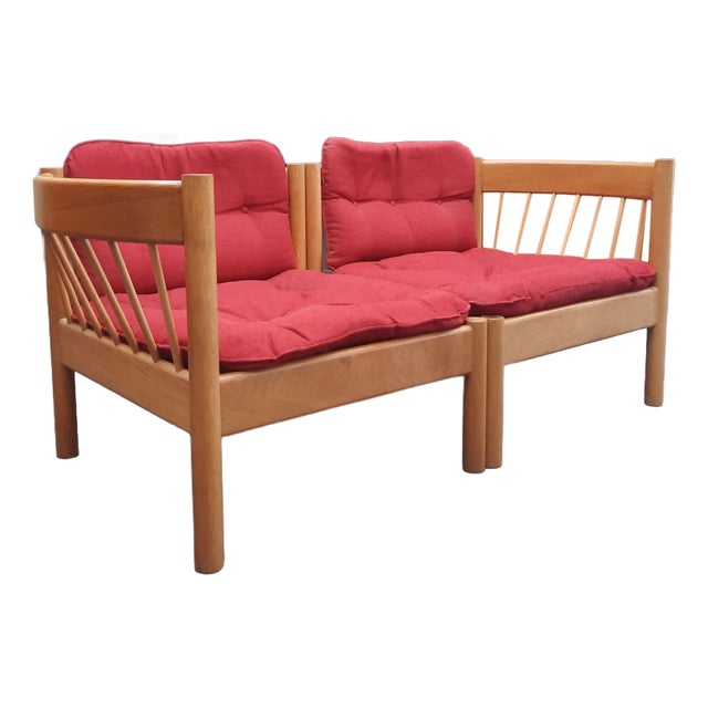 Mid-Century Danish Sofa by Jørgen Bækmark, 1960s, Set of 2 For Sale