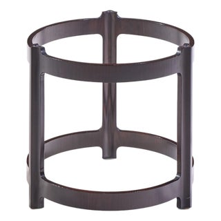 Roger Sprunger for Dunbar Mid Century Mahogany and Glass Top Side Table For Sale