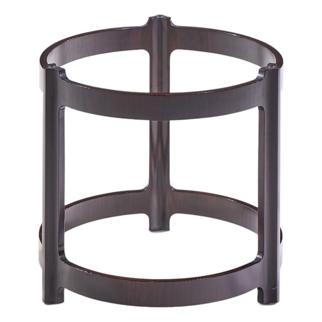 Roger Sprunger for Dunbar Mid Century Mahogany and Glass Top Side Table For Sale