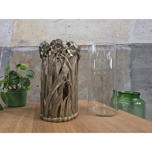 1970s Bronze Floral Umbrella Stand, 1970s For Sale - Image 5 of 12